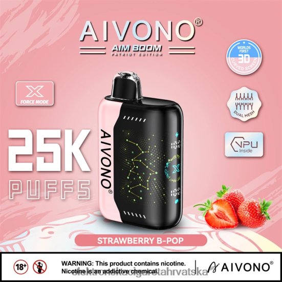Elektronska Cigareta Hrvatska - Aivono AIM BOOM 25000 jagoda b-pop L668DF352