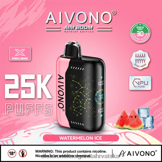 Jednokratni Vape Tisak - Aivono AIM BOOM 25000 led od lubenice L668DF353