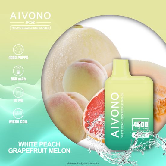 E Tekućina - Aivono AIM BOXX 4000 bijela breskva grejp dinja L668DF224
