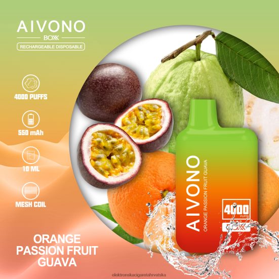 E Tekućina - Aivono AIM BOXX 4000 narančasta passionfruit guava L668DF212