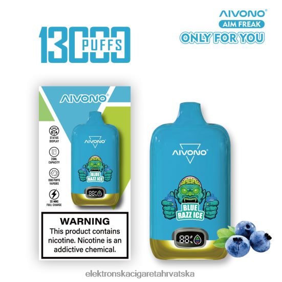 Elektronska Cigareta Petrol - Aivono AIM FREAK 13000 plavi razz led L668DF242