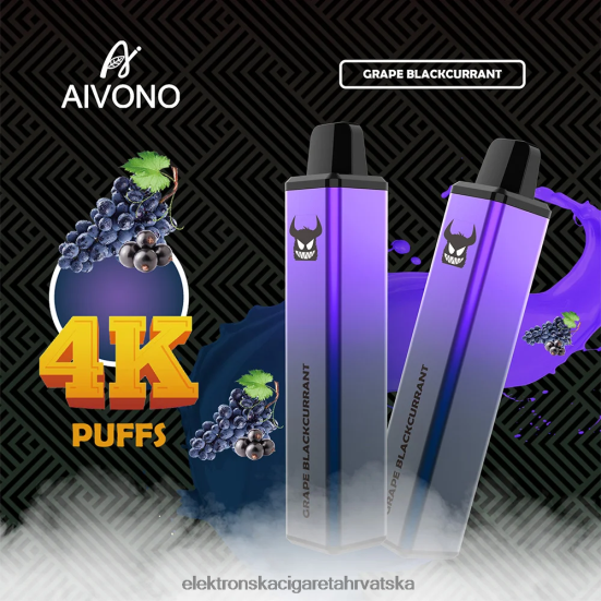 Smok Jednokratni Vape - Aivono AIM FREAK 4000 grožđa crni ribiz L668DF259