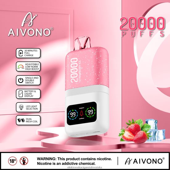 Elektronska Cigareta Petrol - Aivono AIM magic 20000 led od jagoda L668DF74