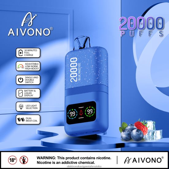 Smok Jednokratni Vape - Aivono AIM magic 20000 plavi razz led L668DF79