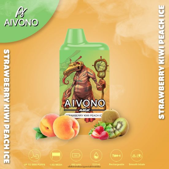 E Cigareta - Aivono AIM MAGIC 5800 kutija za cigarete jagoda kivi breskva led L668DF96