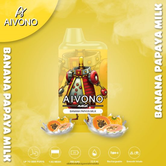 E Cigareta Tisak Cijena - Aivono AIM MAGIC 5800 kutija za cigarete banana papaja mlijeko L668DF94