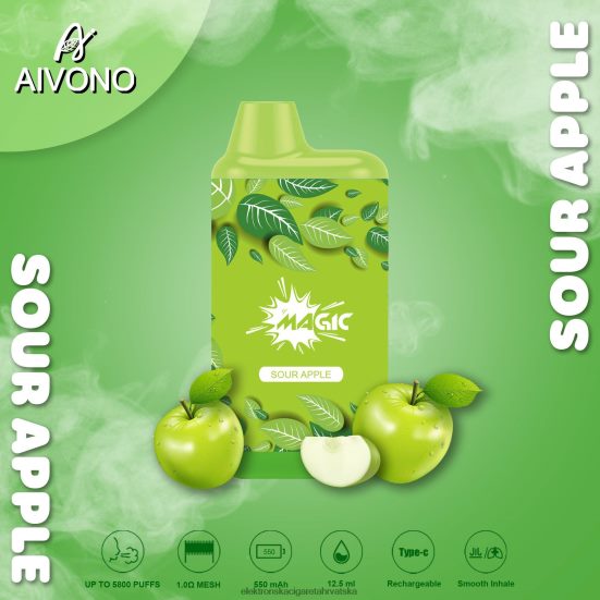 Elektronska Cigareta Cena - Aivono AIM MAGIC 5800 kutija za cigarete kisela jabuka L668DF87