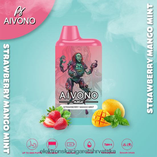 Elektronska Cigareta Cijena - Aivono AIM MAGIC 5800 kutija za cigarete jagoda mango menta L668DF97