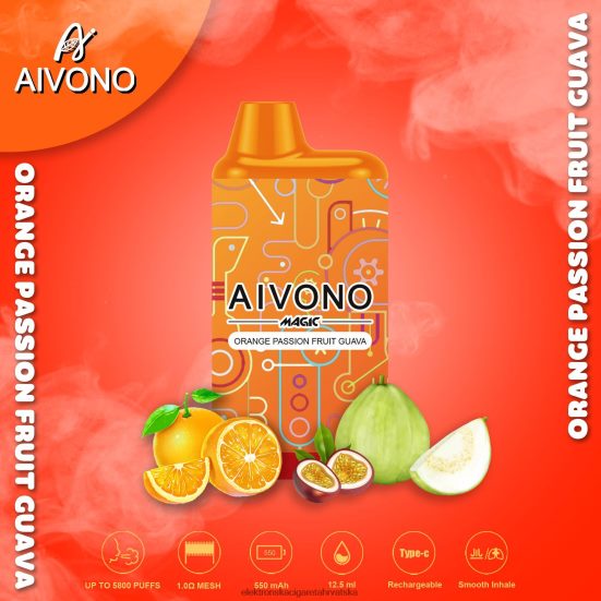 Jednokratni Vape Hrvatska - Aivono AIM MAGIC 5800 kutija za cigarete narančasta marakuje guava L668DF90