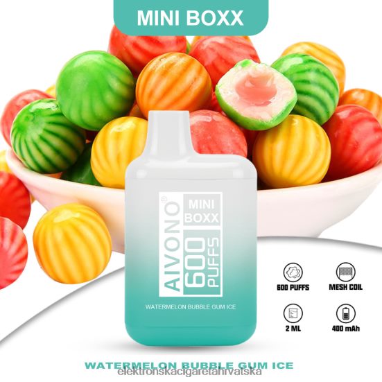 Smok Jednokratni Vape - Aivono AIM MINI BOXX 600 led od žvakaće gume od lubenice L668DF235
