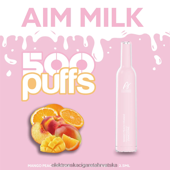 Jednokratni Vape Tisak - Aivono AIM MILK 500 mango breskva naranča L668DF269