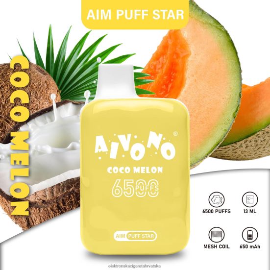 E Cigareta Tekućina - Aivono AIM PUFF STAR 6500 cocomelon L668DF297