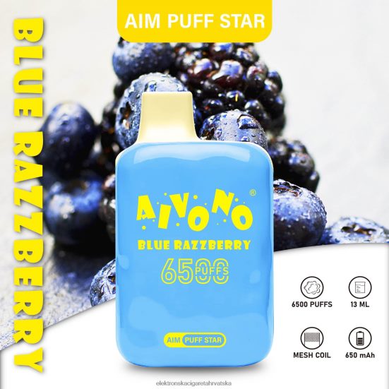 Elektronska Cigareta Hrvatska - Aivono AIM PUFF STAR 6500 plava razzberry L668DF292