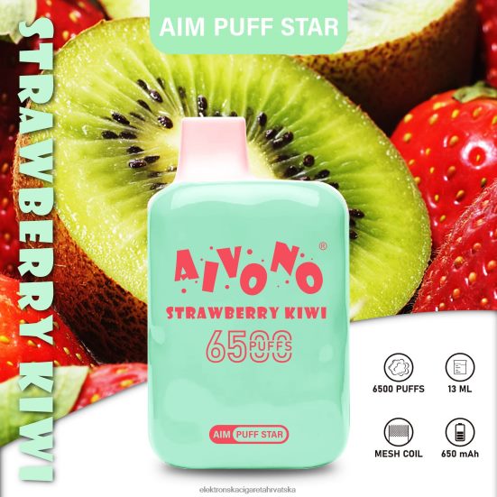 Jednokratni Vape Hrvatska - Aivono AIM PUFF STAR 6500 jagoda kivi L668DF294