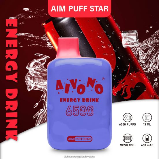 Jednokratni Vape Tisak - Aivono AIM PUFF STAR 6500 energetsko piće L668DF293