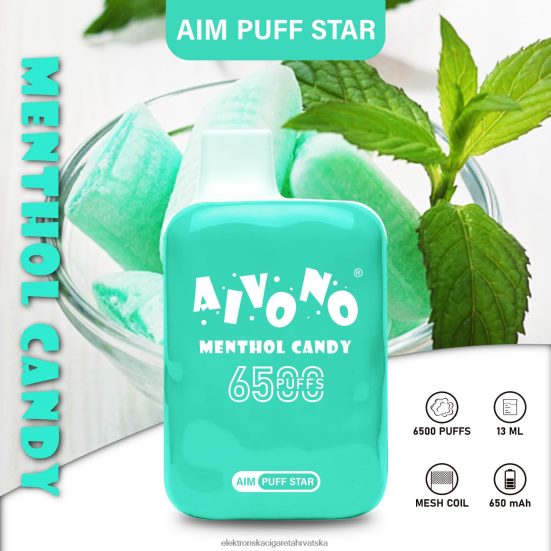 Smok Jednokratni Vape - Aivono AIM PUFF STAR 6500 mentol bombona L668DF295