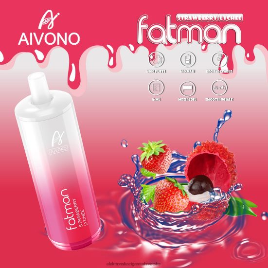 E Cigareta Cijena - Aivono FATMAN 6800 liči od jagode L668DF23