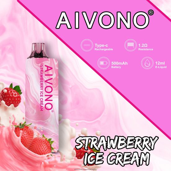 E Cigareta Tekućina - Aivono AIM GUN 7000 sladoled od jagoda L668DF105