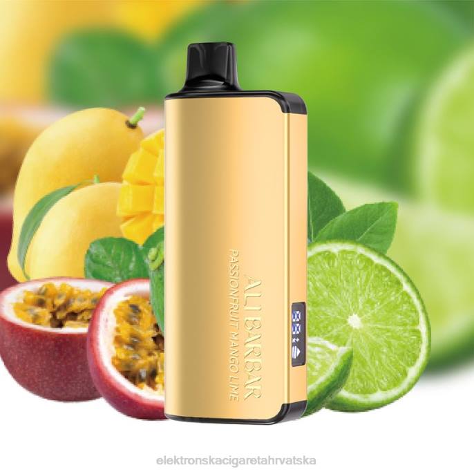 Elektronska Cigareta Brez Nikotina - Alibarbar Ingot 20000 vape za jednokratnu upotrebu passionfruit mango limeta 02XP39