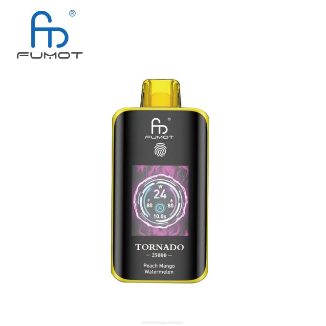E Cigareta Tekućina - breskva mango lubenica Fumot Tornado 25000 jednokratnih vapea 6J269