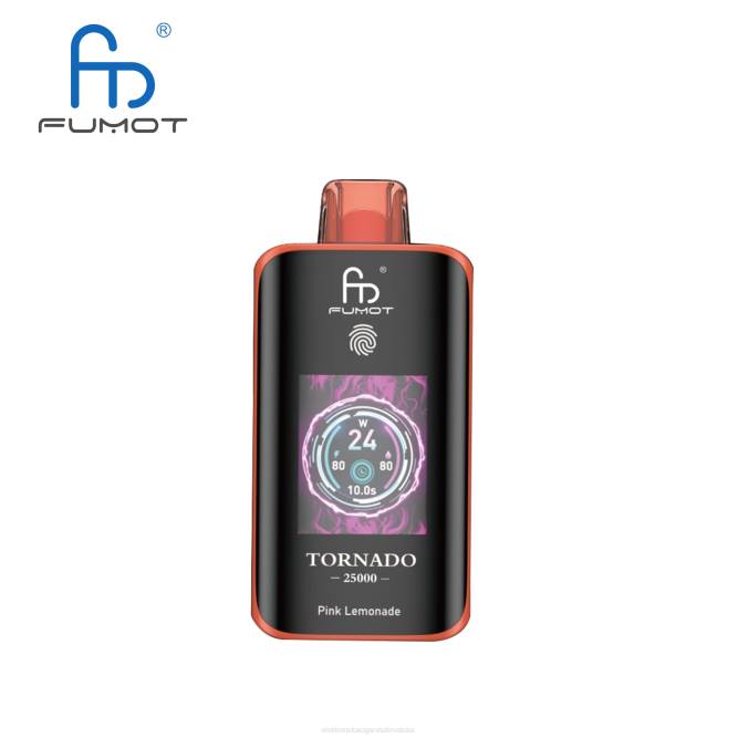 E Cigareta Tisak Cijena - ružičasta limunada Fumot Tornado 25000 jednokratnih vapea 6J2610