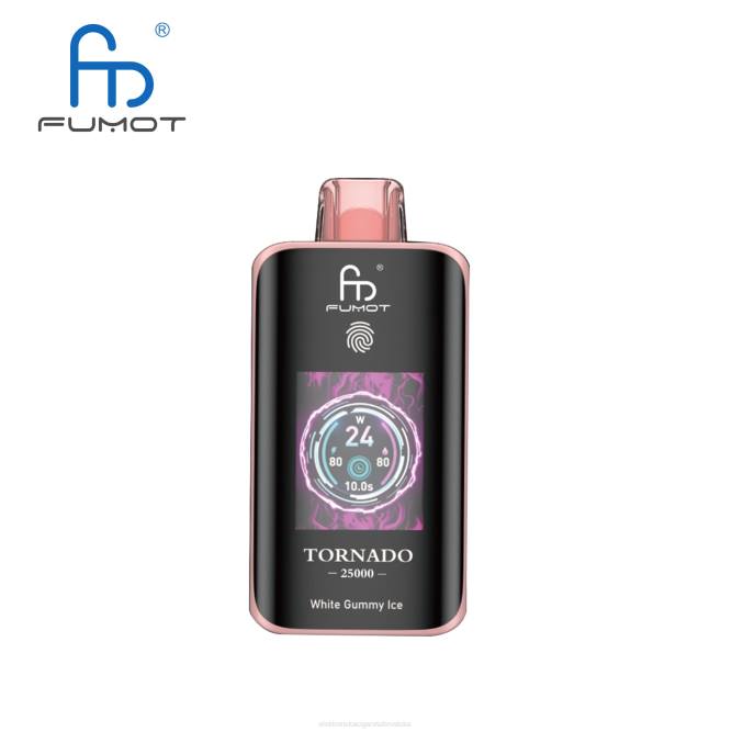 Elektronska Cigareta Petrol - bijeli gumeni led Fumot Tornado 25000 jednokratnih vapea 6J2614