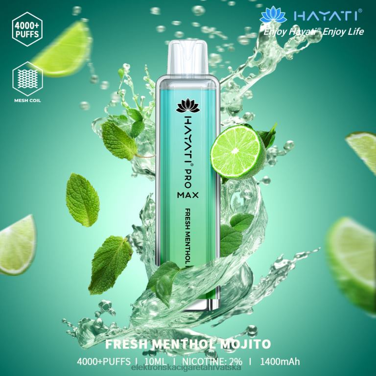 Elektronska Cigareta Hrvatska - svježi mentol mojito DJFJL187 Hayati Pro Max 4000