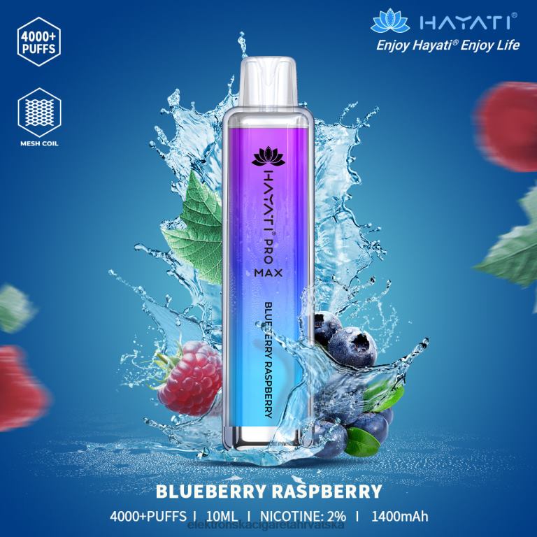 Jednokratni Vape Hrvatska - borovnica malina DJFJL153 Hayati Pro Max 4000