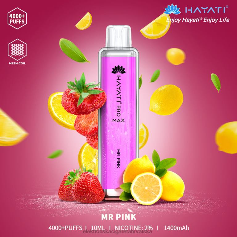 Jednokratni Vape Hrvatska - gospodin ružičasti DJFJL189 Hayati Pro Max 4000