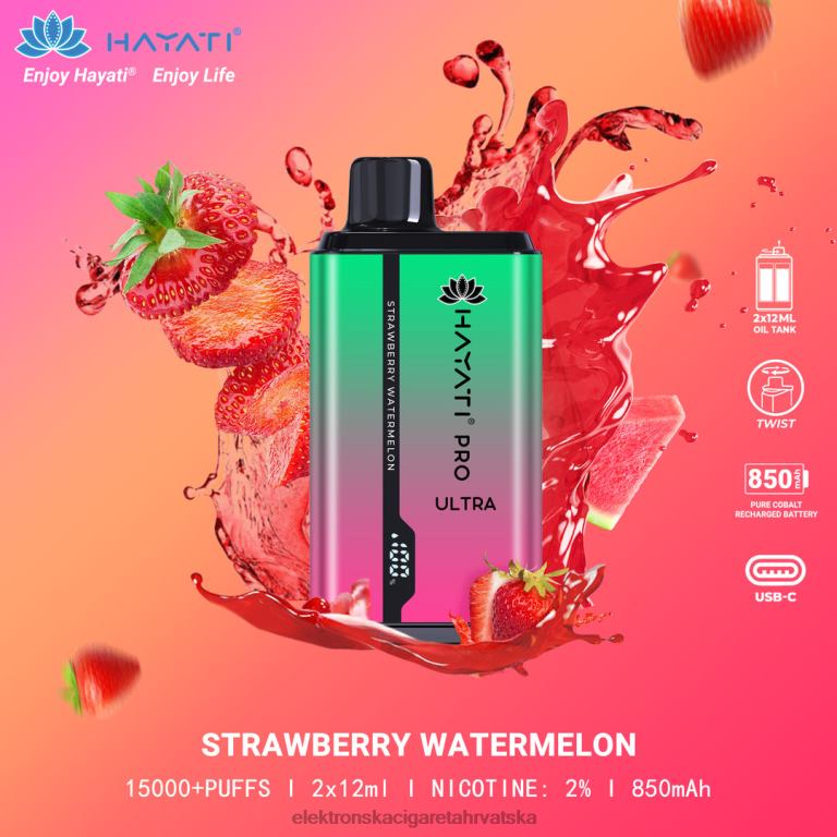 Jednokratni Vape Hrvatska - jagoda lubenica DJFJL216 Hayati Pro Ultra