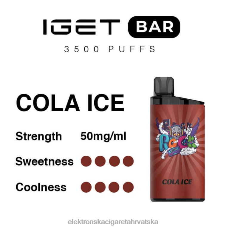 Elektronska Cigareta Brez Nikotina - cola led DJFJL96 IGET BAR 3500 5% nikotina