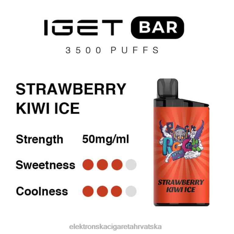 Jednokratni Vape Hrvatska - led od kivija od jagoda DJFJL90 IGET BAR 3500 5% nikotina