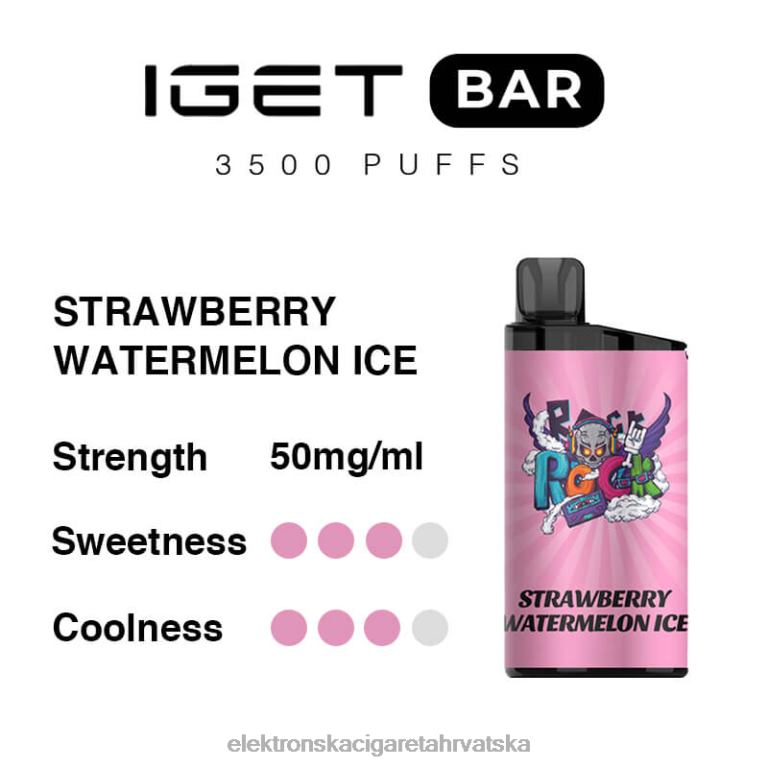 Jednokratni Vape Tisak - led od lubenice od jagode DJFJL89 IGET BAR 3500 5% nikotina