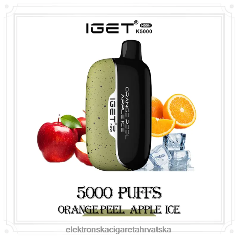 E Cigareta Tekućina - IGET Moon k5000 narančina kora jabučni led 6H60F15