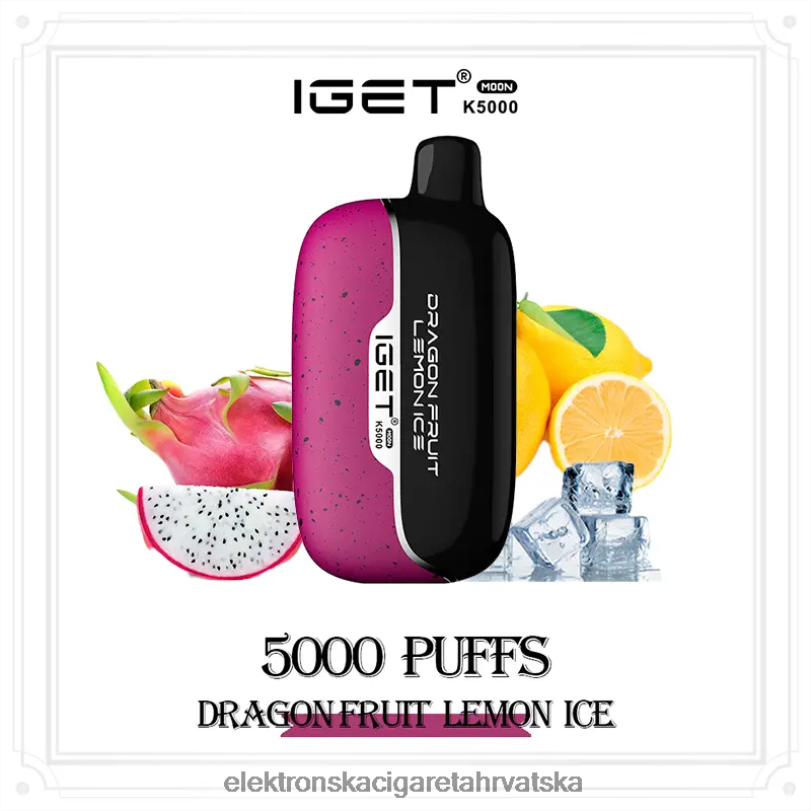 Elektronska Cigareta Cena - IGET Moon k5000 dragon fruit limunov led 6H60F20
