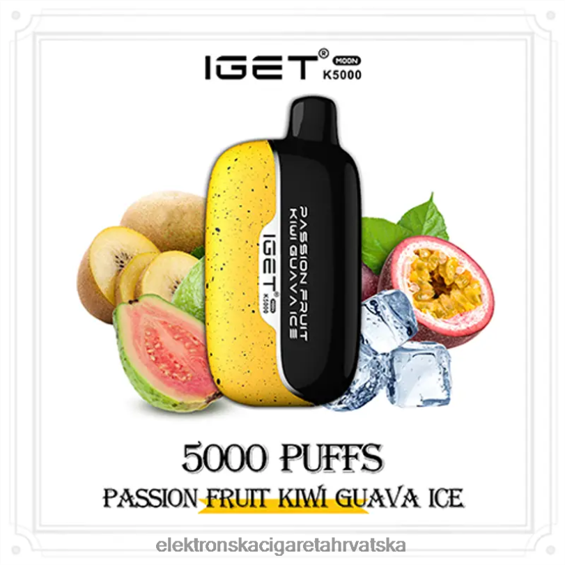 Elektronska Cigareta Petrol - IGET Moon k5000 marakuje kivi guava led 6H60F2