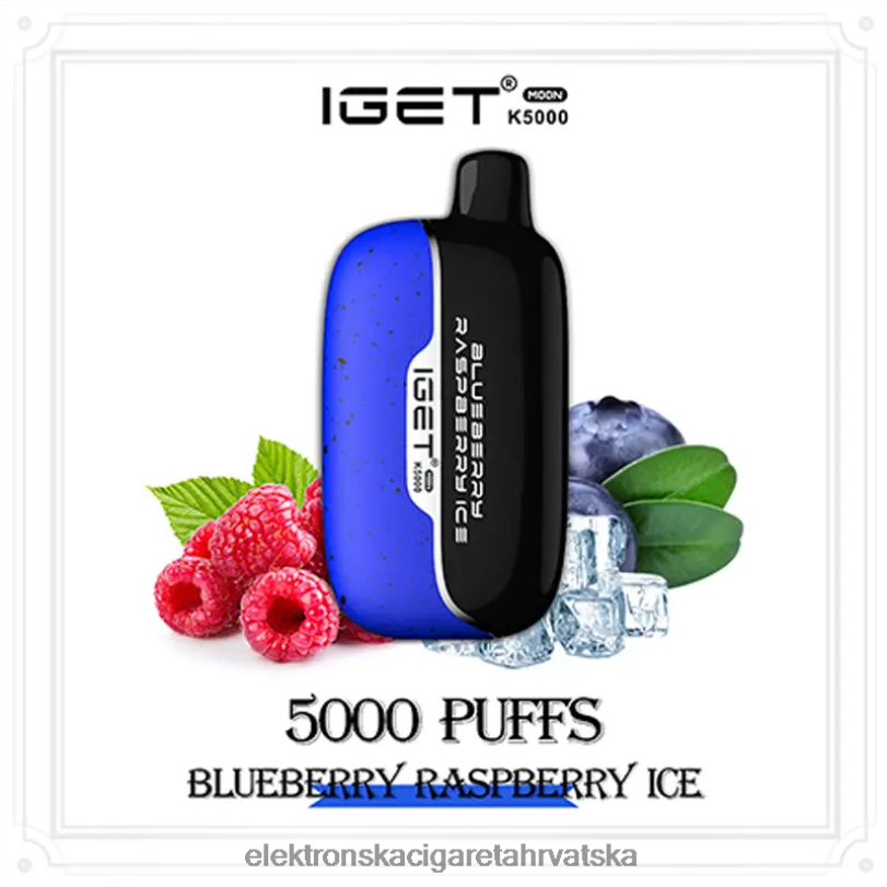 Elektronska Cigareta Za Enkratno Uporabo Petrol - IGET Moon k5000 borovnica malina led 6H60F3