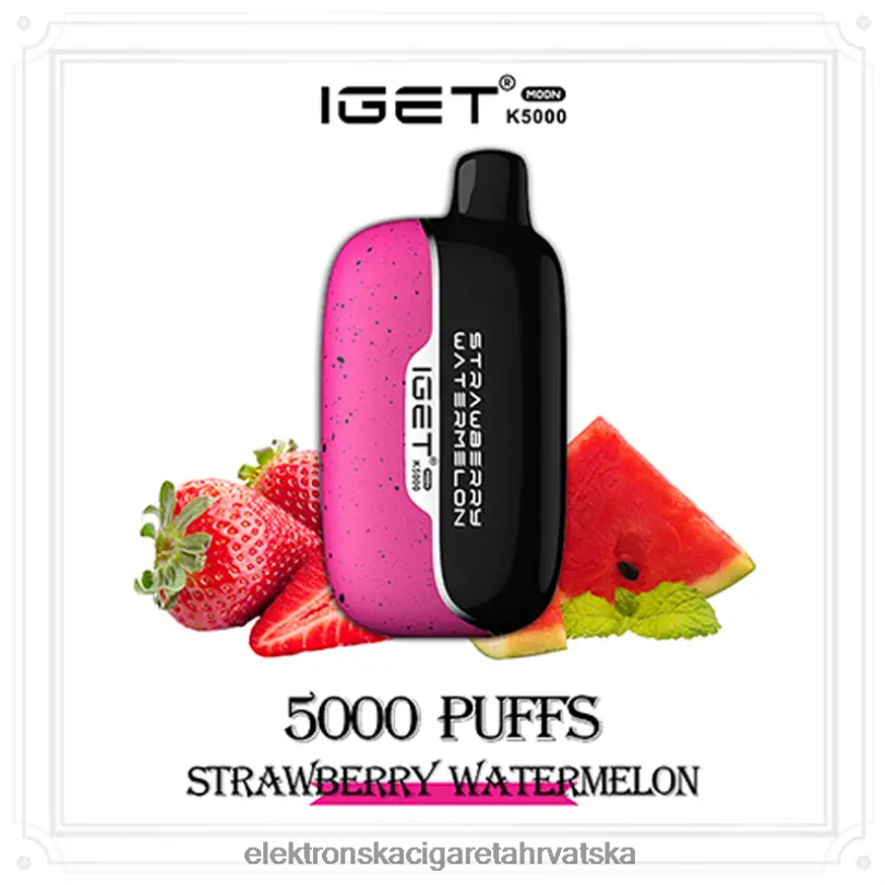 Jednokratni Vape Hrvatska - IGET Moon k5000 jagoda lubenica 6H60F9