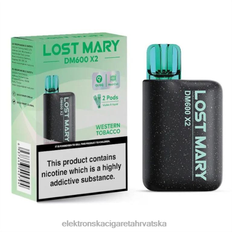 Elektronska Cigareta Brez Nikotina - western tobacco DJFJL483 LOST MARY DM600 X2