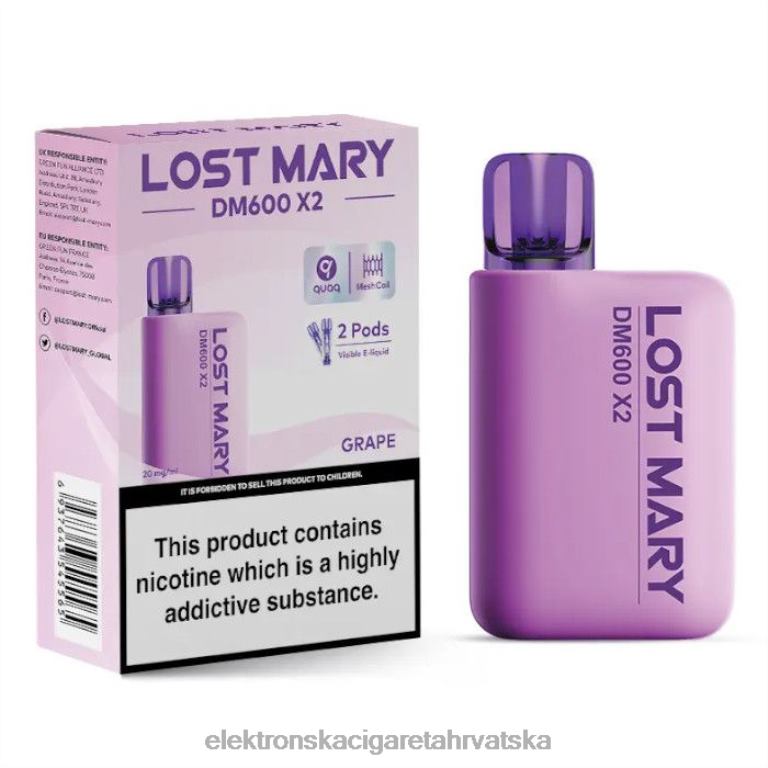 Elektronska Cigareta Za Enkratno Uporabo - grožđe DJFJL472 LOST MARY DM600 X2