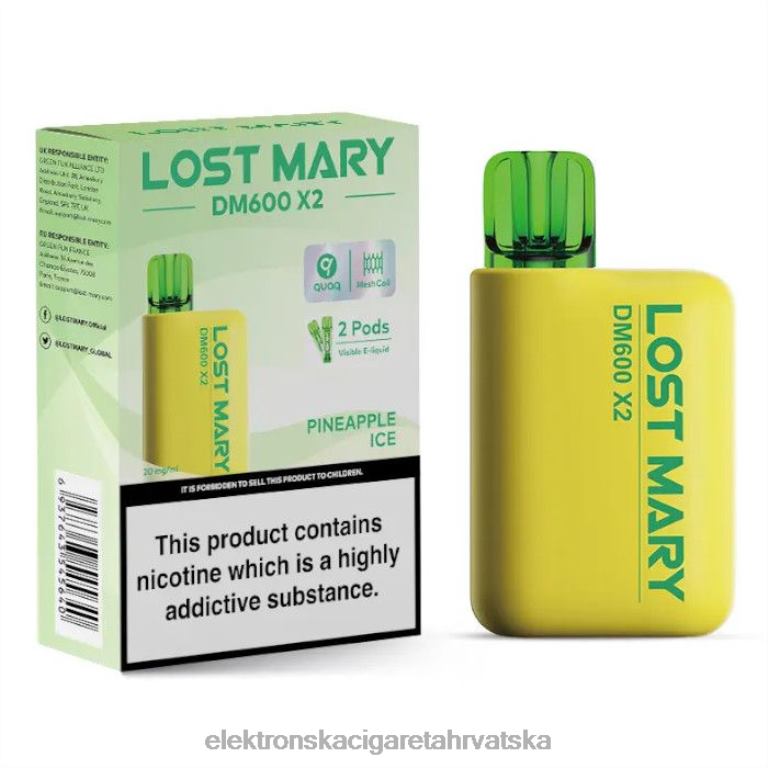 Jednokratni Vape Hrvatska - led od ananasa DJFJL477 LOST MARY DM600 X2