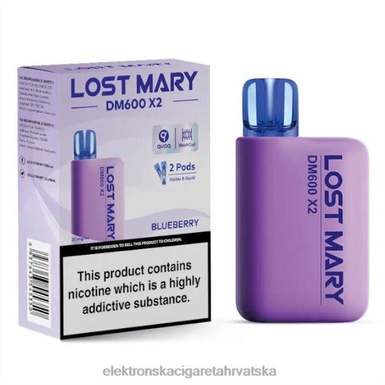 Jednokratni Vape Tisak - borovnica DJFJL467 LOST MARY DM600 X2