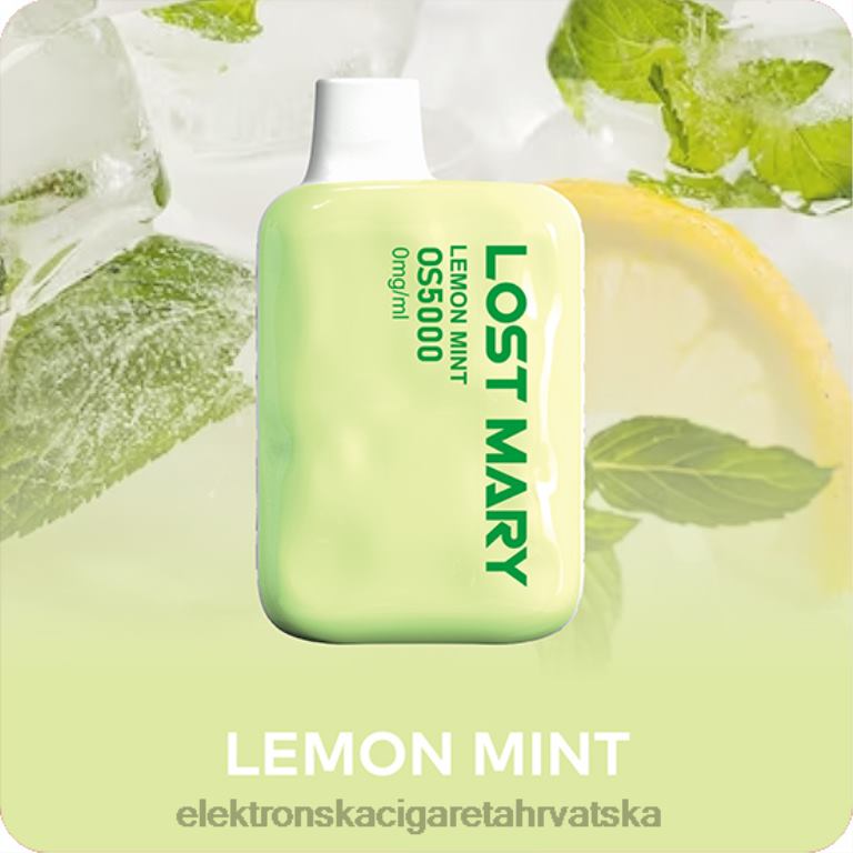 Elektronska Cigareta Brez Nikotina - limunska metvica DJFJL510 LOST MARY OS5000 0 mg/ml