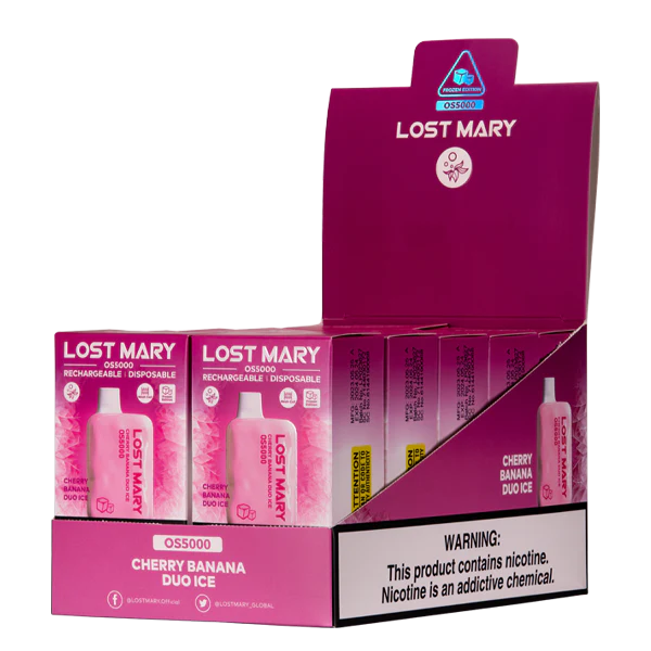 Jednokratni Vape Hrvatska - cherry banana duo ice DJFJL108 LOST MARY OS5000