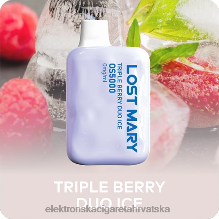 Jednokratni Vape Hrvatska - triple berry duo ice DJFJL504 LOST MARY OS5000 0 mg/ml