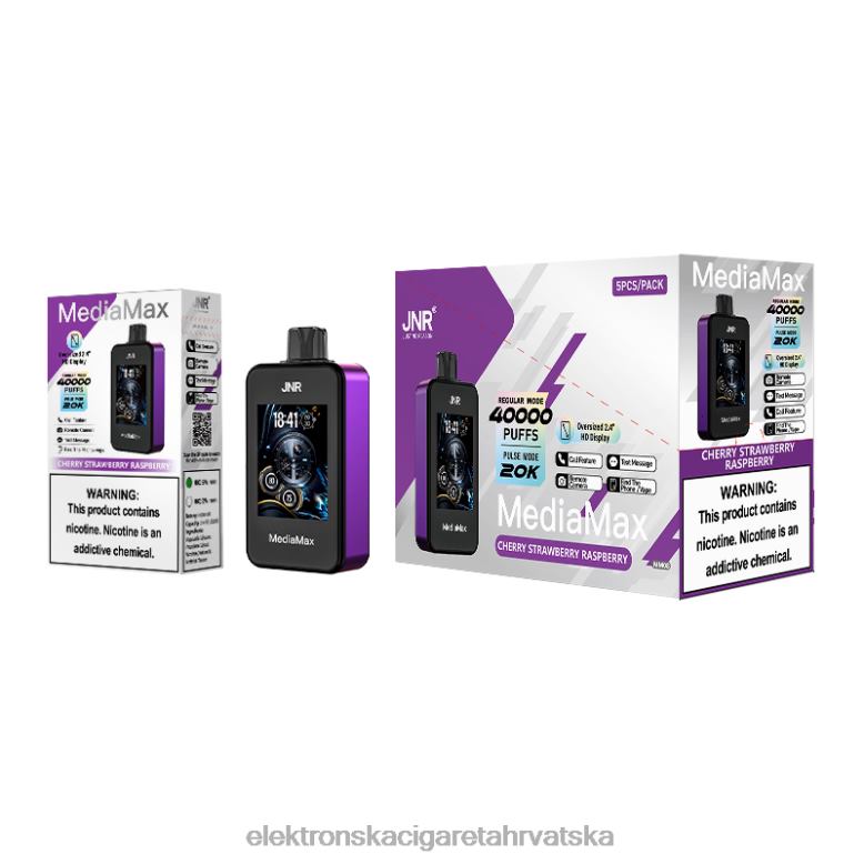 Elektronska Cigareta Cena - JNR MediaMax 40k puff 6P80N14 trešnja jagoda malina