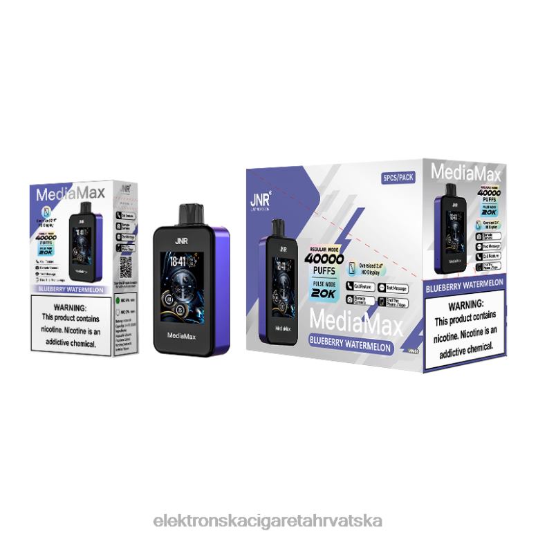 Elektronska Cigareta Za Enkratno Uporabo Petrol - JNR MediaMax 40k puff 6P80N12 borovnica lubenica