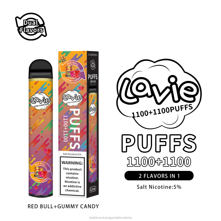 E Cigareta Cijena - red bull/gumeni bomboni LAVIE BAR Switch 2200 udaha 6F8X299