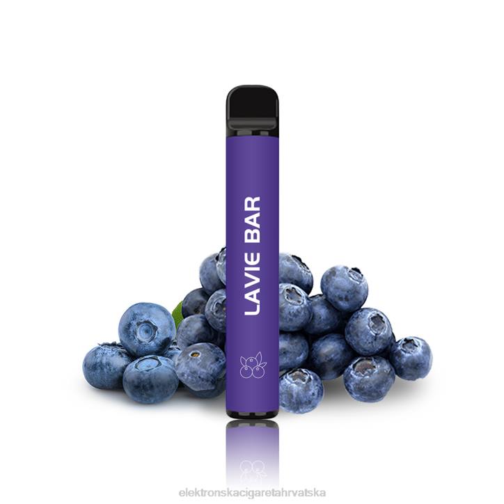 Jednokratni Vape Hrvatska - borovnica LAVIE BAR 2% verzija 800 dizanja 6F8X318