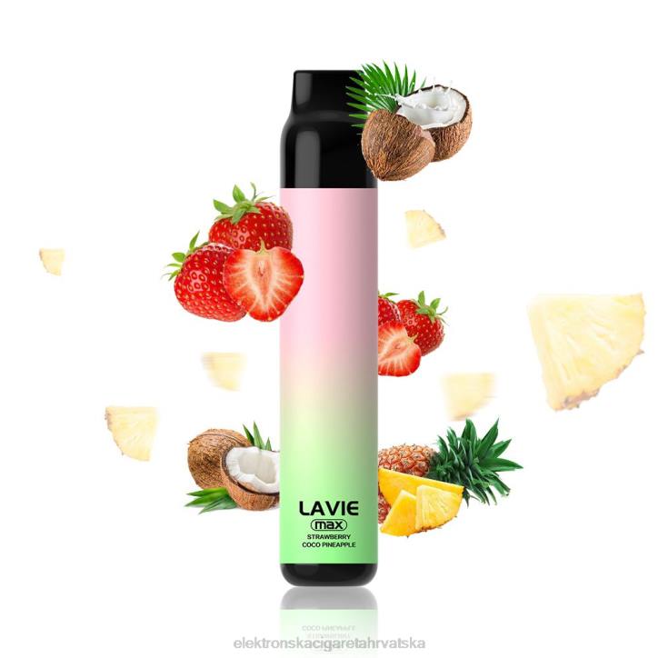Smok Jednokratni Vape - jagoda koko jabuka LAVIE BAR 5000 udisaja - max 6F8X283